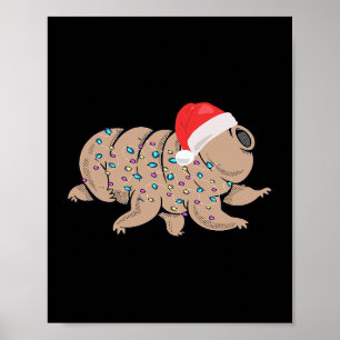 Tardigrade Kerstwater Beer Microbioloog Fun Poster