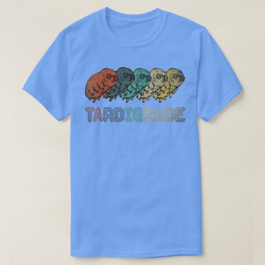 Tardigrade  Retro Water Beer Science Microb T-shirt (Design voorkant)