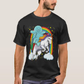 Tardigrade Riding Eenhoorn Grappige Magische Tardi T-shirt (Voorkant)