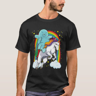 Tardigrade Riding Eenhoorn Grappige Magische Tardi T-shirt