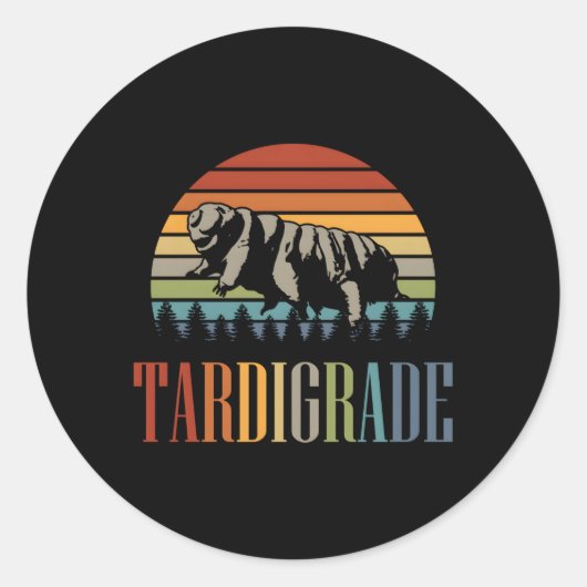 Tardigrade Ronde Sticker (Voorkant)