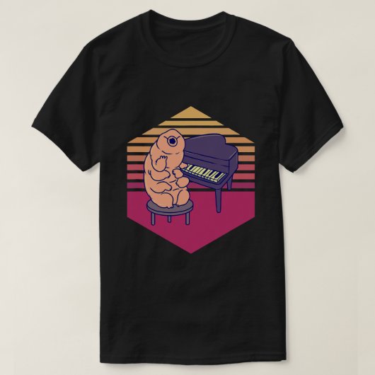 Tardigrade Spelen Piano  T-shirt (Design voorkant)