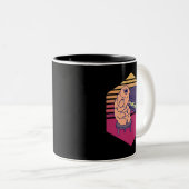 Tardigrade Spelen Piano Tweekleurige Koffiemok (Voorkant rechts)