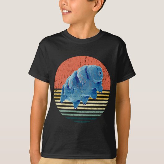 Tardigrade T Retro Microbiologie Gift Water T-shirt (Voorkant)