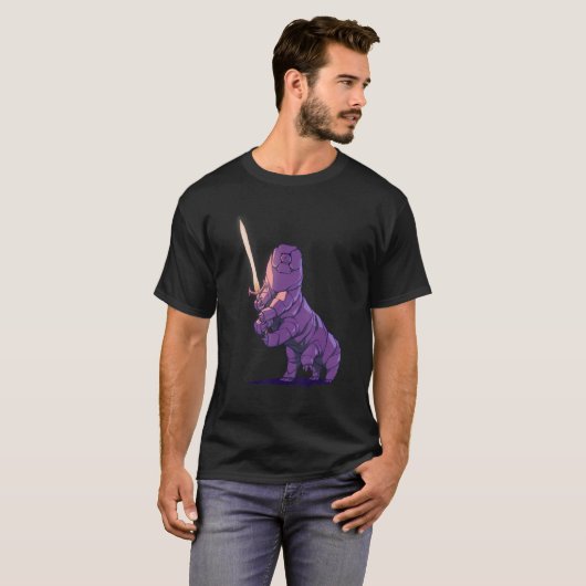 Tardigrade Warrior Szwaardsman Microbiology Scienc T-shirt (Voorkant volledig)