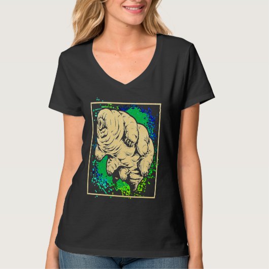 Tardigrade Water Bear Moss Piglet Micro Animal Col T-shirt (Voorkant)