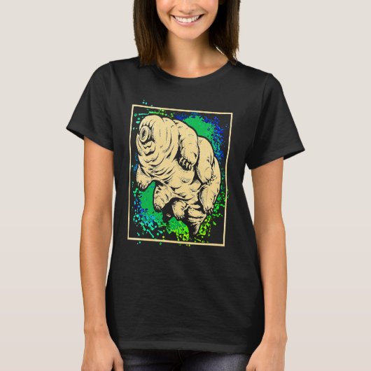 Tardigrade Water Bear Moss Piglet Micro Animal Col T-shirt (Voorkant)