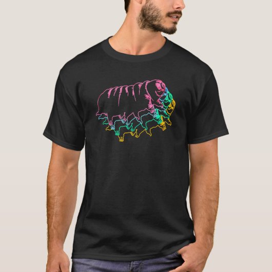 Tardigrade Water Beer Mos Biggetje Micro Dier Col T-shirt (Voorkant)