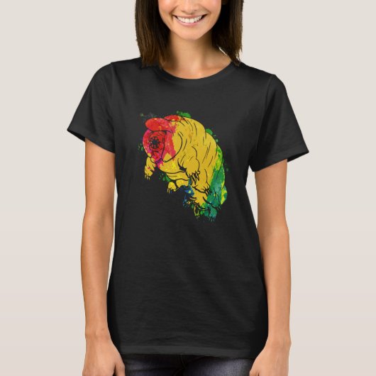 Tardigrade Water Beer Mos Biggetje Micro Dier Col T-shirt (Voorkant)