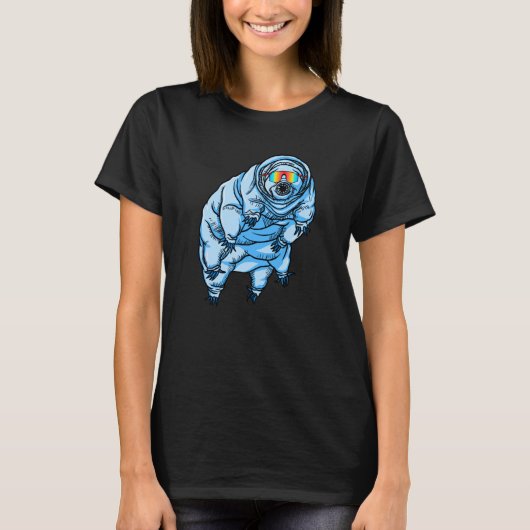 Tardigrade Waterbeer Blauwe Redneck Tardigrade T-shirt (Voorkant)