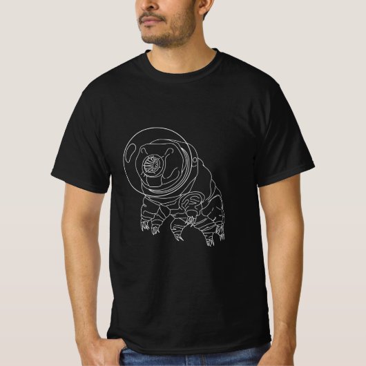 Tardigrade wit t-shirt voor mannen (Voorkant)