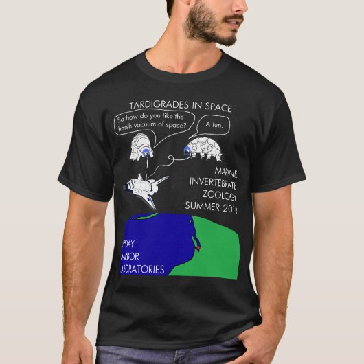 Tardigrades in Space T-shirt (Voorkant)