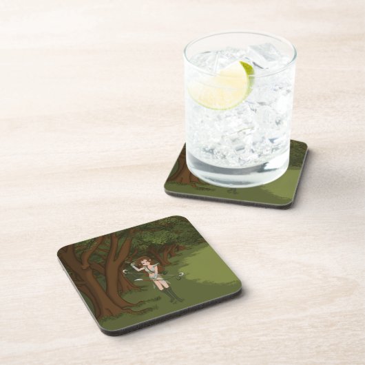 Taren de Archer Warrior Elf Girl Drankjes Onderzetter (Rechterzijde)