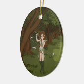 Taren de Archer Warrior Elf Girl Keramisch Ornament (Links)