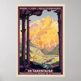 Tarentaise Vallei Vanoise Massief Frankrijk Vintag Poster