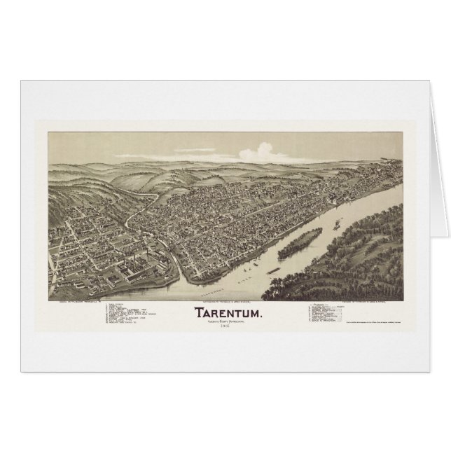 Tarentum, PA Panoramic Map - 1901 (Voorkant Horizontaal)