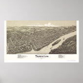 Tarentum, PA Panoramic Map - 1901 Poster (Voorkant)