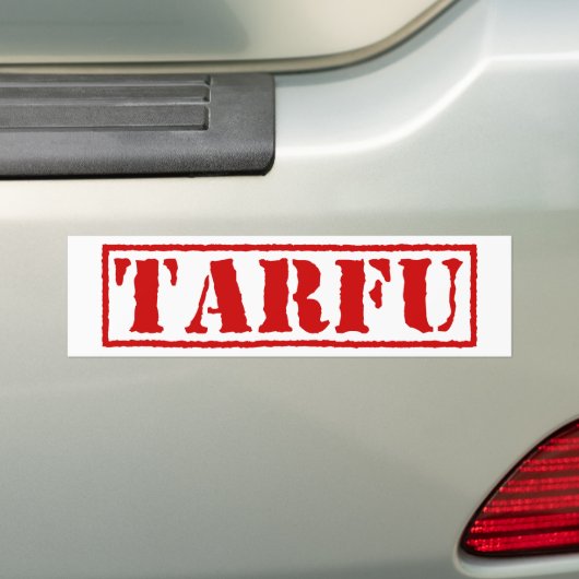 TARFU BUMPERSTICKER (Op auto)
