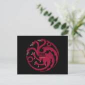 Targaryen Sigil - Brand en bloed Briefkaart (Staand voorkant)
