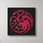 Targaryen Sigil - Brand en bloed Canvas Afdruk (Voorkant)
