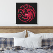 Targaryen Sigil - Brand en bloed Canvas Afdruk (Insitu (Slaapkamer))