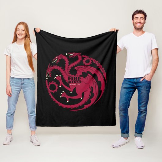 Targaryen Sigil - Brand en bloed Fleece Deken (In situ)