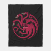 Targaryen Sigil - Brand en bloed Fleece Deken (Voorkant)