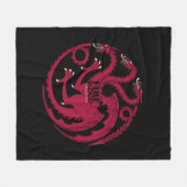 Targaryen Sigil - Brand en bloed Fleece Deken (Voorkant (Horizontaal))