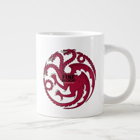 Targaryen Sigil - Brand en bloed Grote Koffiekop (Rechts)