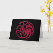 Targaryen Sigil - Brand en bloed Kaart (Gele Bloem)