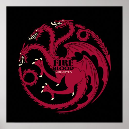 Targaryen Sigil - Brand en bloed Poster (Voorkant)