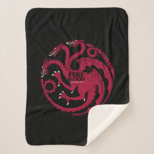 Targaryen Sigil - Brand en bloed Sherpa Deken