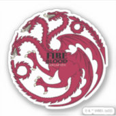 Targaryen Sigil - Brand en bloed Sticker (Voorkant)