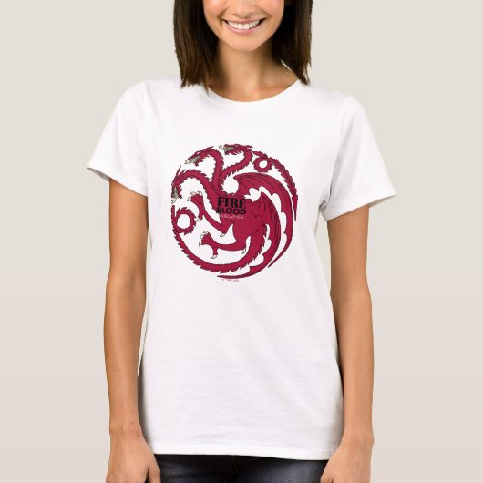 Targaryen Sigil - Brand en bloed T-shirt (Voorkant)