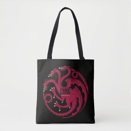 Targaryen Sigil - Brand en bloed Tote Bag (Voorkant)