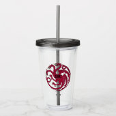 Targaryen Sigil - Fire & Blood Acryl Drinkbeker (Voorkant)