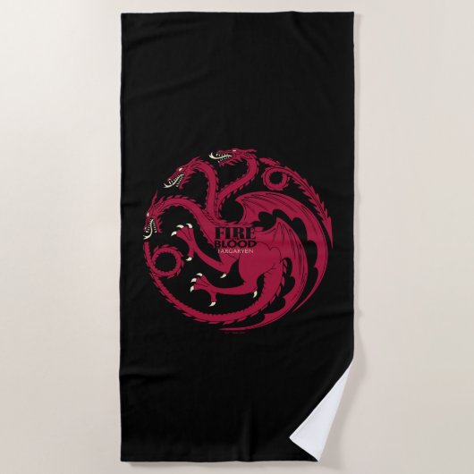 Targaryen Wapenschild - Vuur & Bloed Strandlaken (Voorkant)