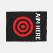 Target Aim Here Fleece Deken (Voorkant (Horizontaal))