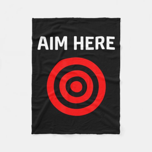 Target Aim Here Fleece Deken (Voorkant)