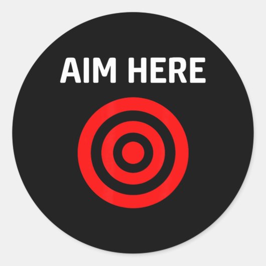 Target Aim Here Ronde Sticker (Voorkant)