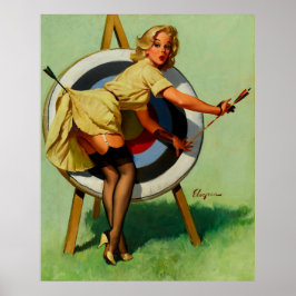 Target Archery Pinup Girl Poster