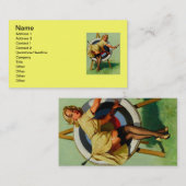 Target Archery Pinup Girl Visitekaartje (Voorkant / Achterkant)