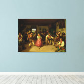 Target Shooting and Dancing in Oberbayern, 1841 Canvas Afdruk (Insitu (Houten vloer))