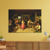 Target Shooting and Dancing in Oberbayern, 1841 Canvas Afdruk (Insitu (Woonkamer))