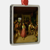 Target Shooting and Dancing in Oberbayern, 1841 Metalen Ornament (Rechts)