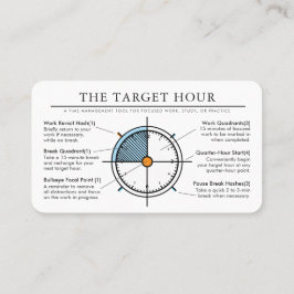 Target Uur Focus Tool | Werk | Studie | Oefening  Visitekaartje