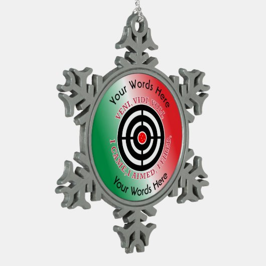 Target VVV Shield Tin Sneeuwvlok Ornament (Links)