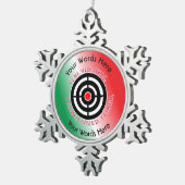 Target VVV Shield Tin Sneeuwvlok Ornament (Rechts)