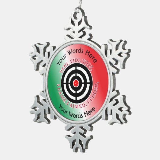 Target VVV Shield Tin Sneeuwvlok Ornament (Rechts)