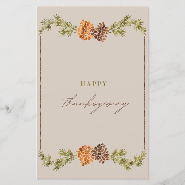 targeta elegante de acción de gracias (Voorkant)